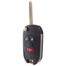 CARCASA NISSAN Rouge con llave Abatible de 3 botones para control de alarma