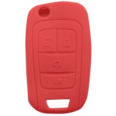 FUNDA DE SILICON PARA CONTROL CHEVROLET 4 Botones Color Rojo