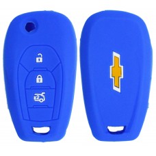 FUNDA DE SILICON PARA CONTROL CHEVROLET Cruze-Malibu 3 botones color Azul