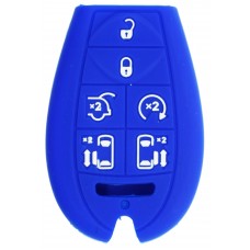 FUNDA DE SILICON PARA CONTROL CHRYSLER tipo fobik 6 botones color Azul