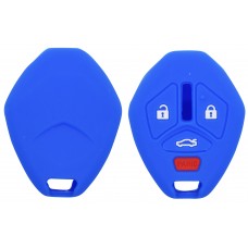 FUNDA DE SILICON PARA CONTROL MITSUBISHI 4 botones color Azul