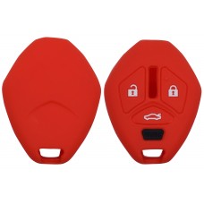 FUNDA DE SILICON PARA CONTROL MITSUBISHI 4 botones color Rojo