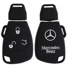 FUNDA DE SILICON PARA CONTROL Mercedes Benz 3 botones color Negro