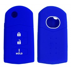 FUNDA DE SILICON PARA CONTROL MAZDA de 3 botones Color Azul