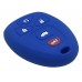 FUNDA DE SILICON PARA CONTROL CHEVROLET 5 botones Color Azul