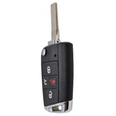 CARCASA VW MQB GOLF GL -GTI  con llave abatible de 4 botones para control de alarma