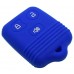 FUNDA DE SILICON PARA CONTROL FORD 3 botones realzados con logo Color Azul Marino