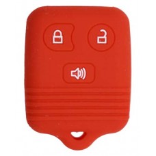 FUNDA DE SILICON PARA CONTROL FORD 3 botones realzados color rojo