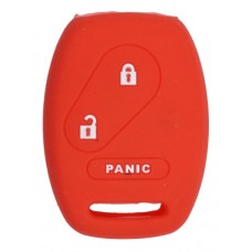 FUNDA DE SILICON PARA CONTROL HONDA 3 botones con logo color Rojo