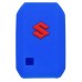 FUNDA DE SILICON PARA CONTROL Suzuki 2 botones de presencia color Azul