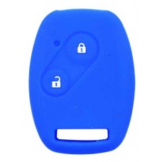 FUNDA DE SILICON PARA CONTROL HONDA 2 botones con logo color Azul