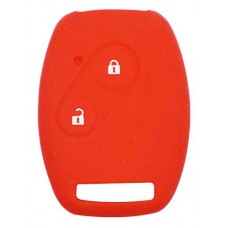 FUNDA DE SILICON PARA CONTROL HONDA 2 botones con logo color Rojo