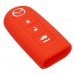 FUNDA DE SILICON PARA CONTROL MAZDA de Presencia 3 botones con logo Color Rojo