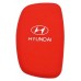 FUNDA DE SILICON PARA CONTROL HYUNDAI de 4 botones de presencia con logo Color Rojo