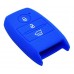 FUNDA DE SILICON PARA CONTROL KIA de 3 botones de presencia Color Azul