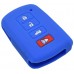 FUNDA DE SILICON PARA CONTROL TOYOTA 4 Botones de presencia con logo  color Azul